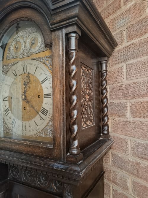 IMPRESSIVE TUBULAR 9 BELL LONGCASE CLOCK - ADDITIONAL PHOTO 7