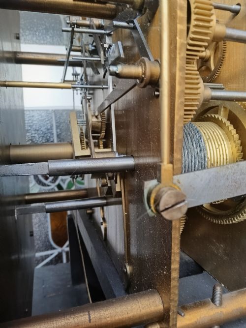 IMPRESSIVE TUBULAR 9 BELL LONGCASE CLOCK - ADDITIONAL PHOTO 9