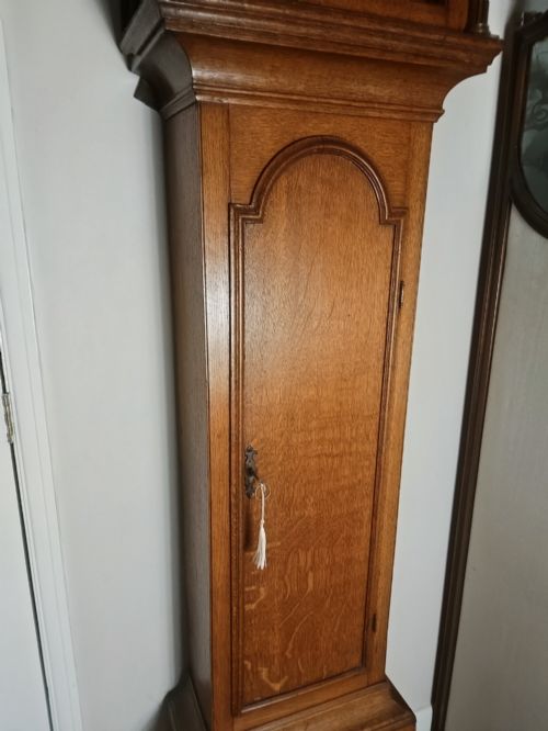 Early Georgian Oak Grandfather Longcase Clock Strike/silent