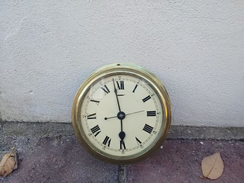 English Brass Marine Ships Wall Clock