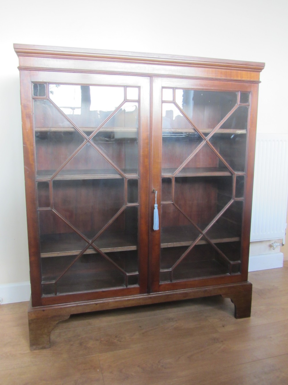C19TH MAHOGANY ASTRAGAL GLAZED BOOKCASE