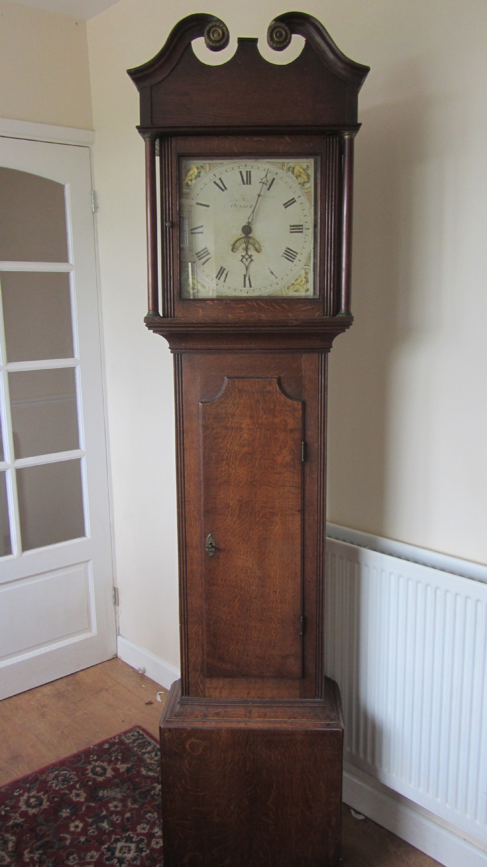 19th C. OAK LONGCASE BY JOHN BEALE OF OUNDLE