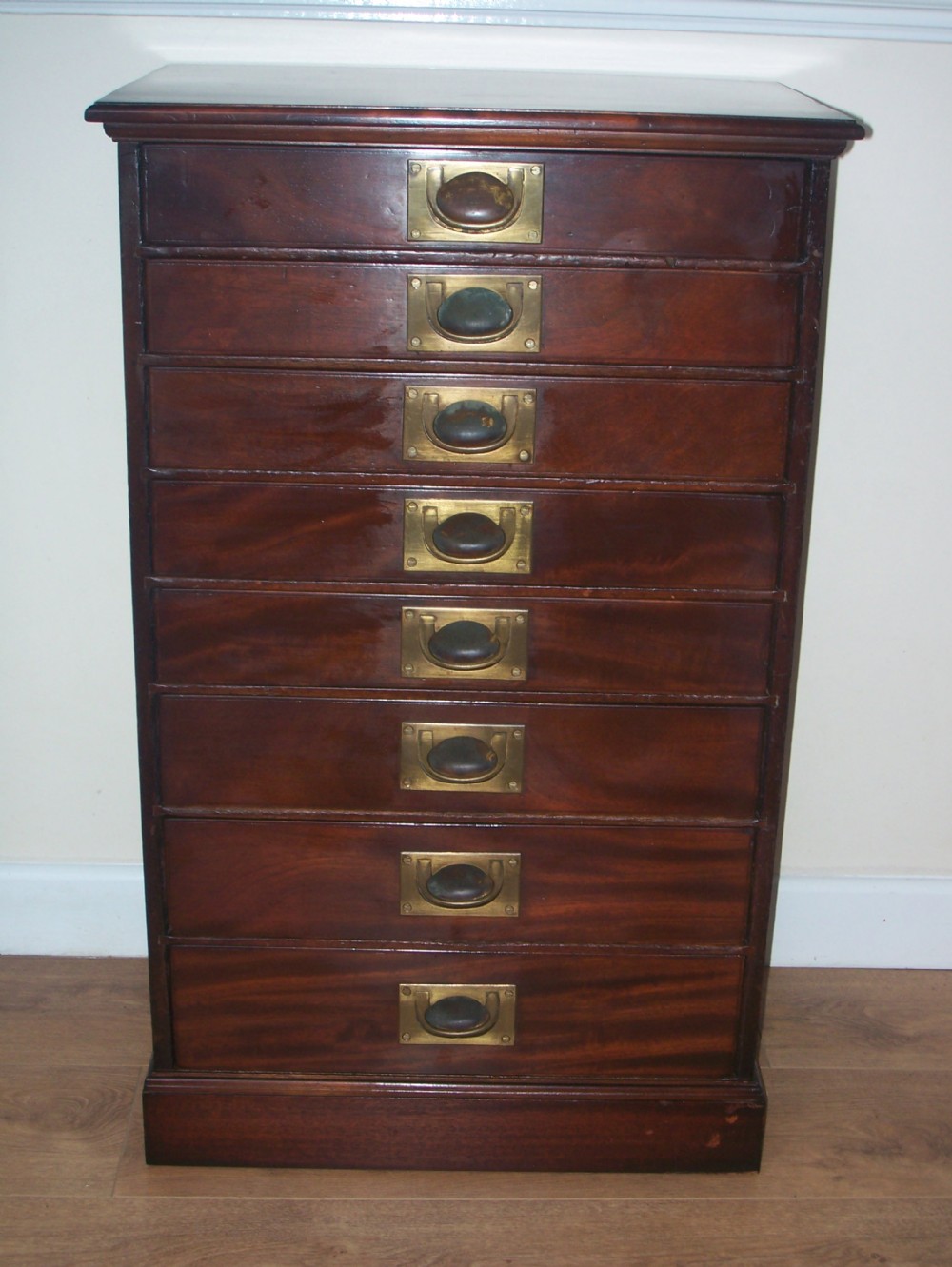 MAHOGANY HABERDASHERY/COLLECTORS CHEST