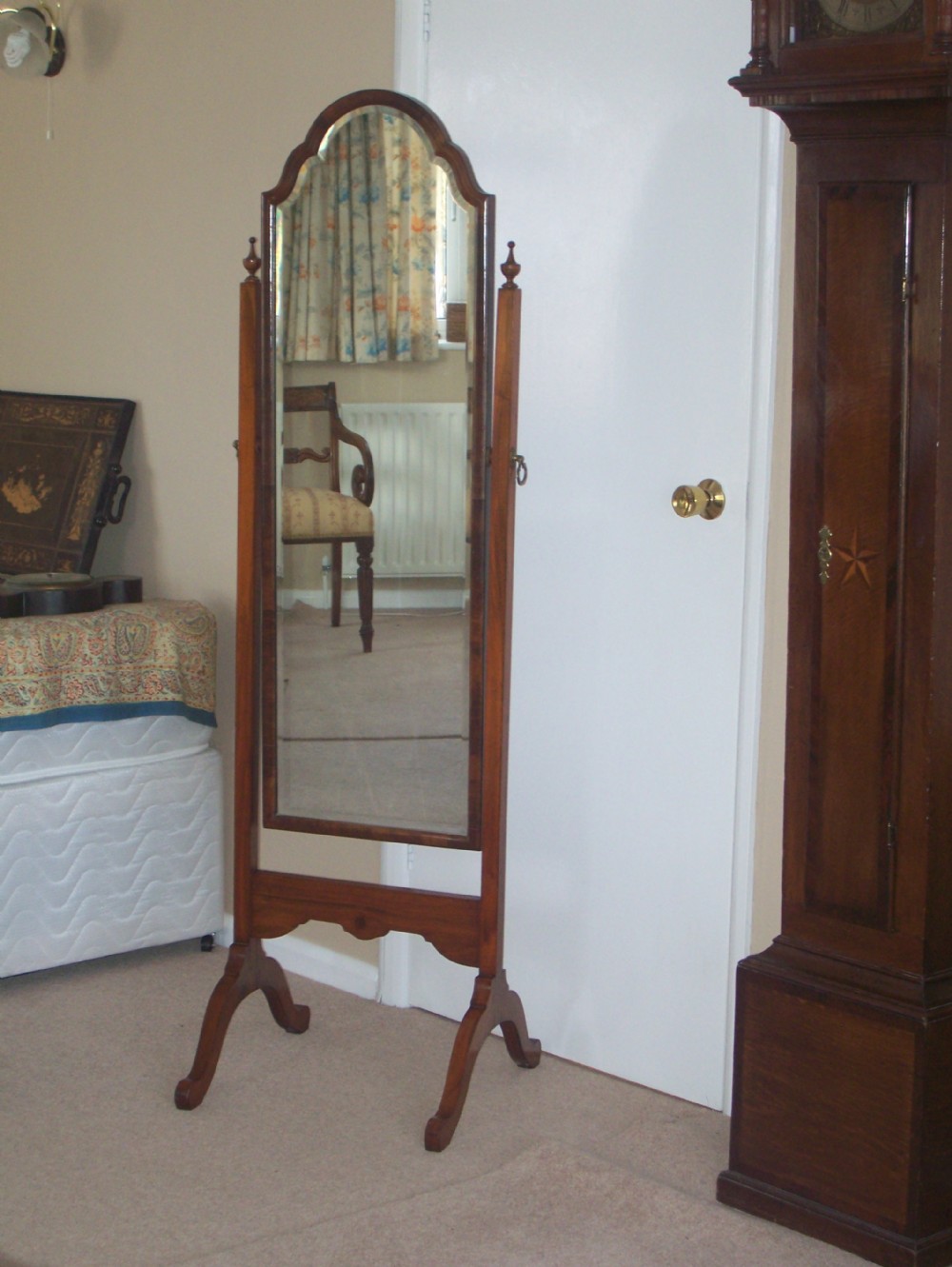 WALNUT FRAMED CHEVAL MIRROR