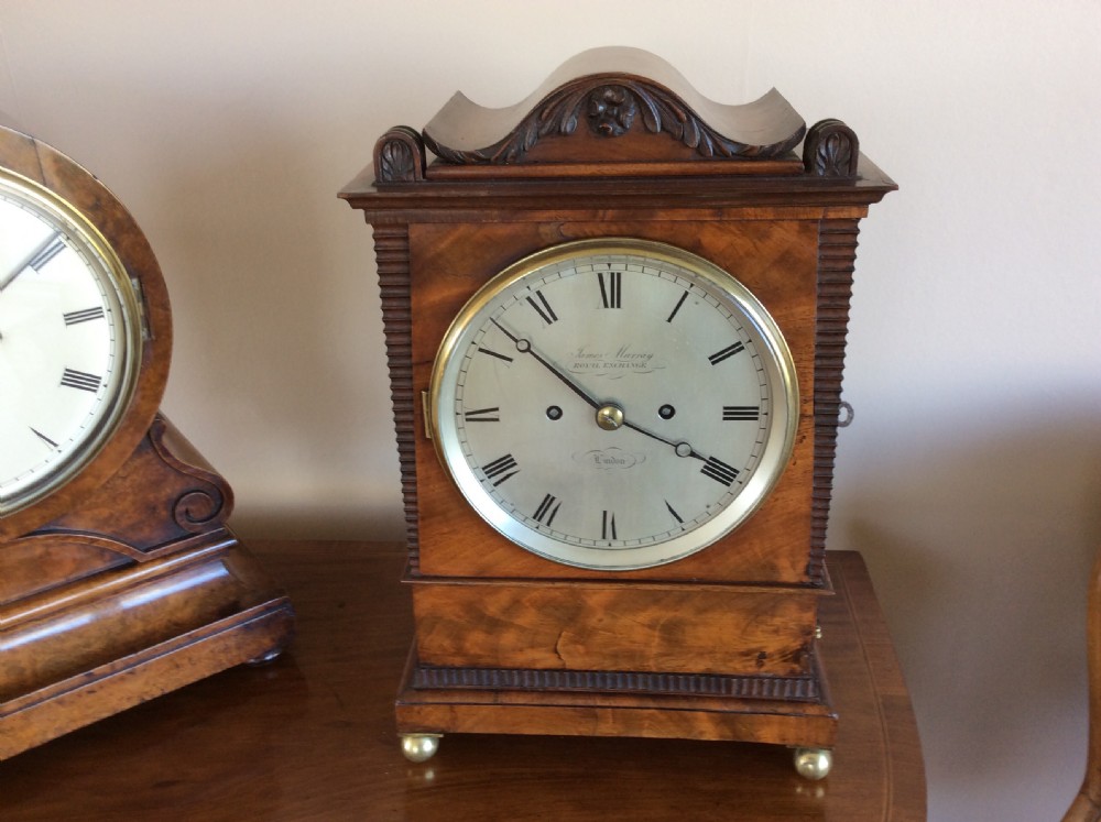 GEORGIAN REPEATER BRACKET CLOCK BY FAMOUS MAKER
JAMES MURRAY ROYAL EXCHANGE