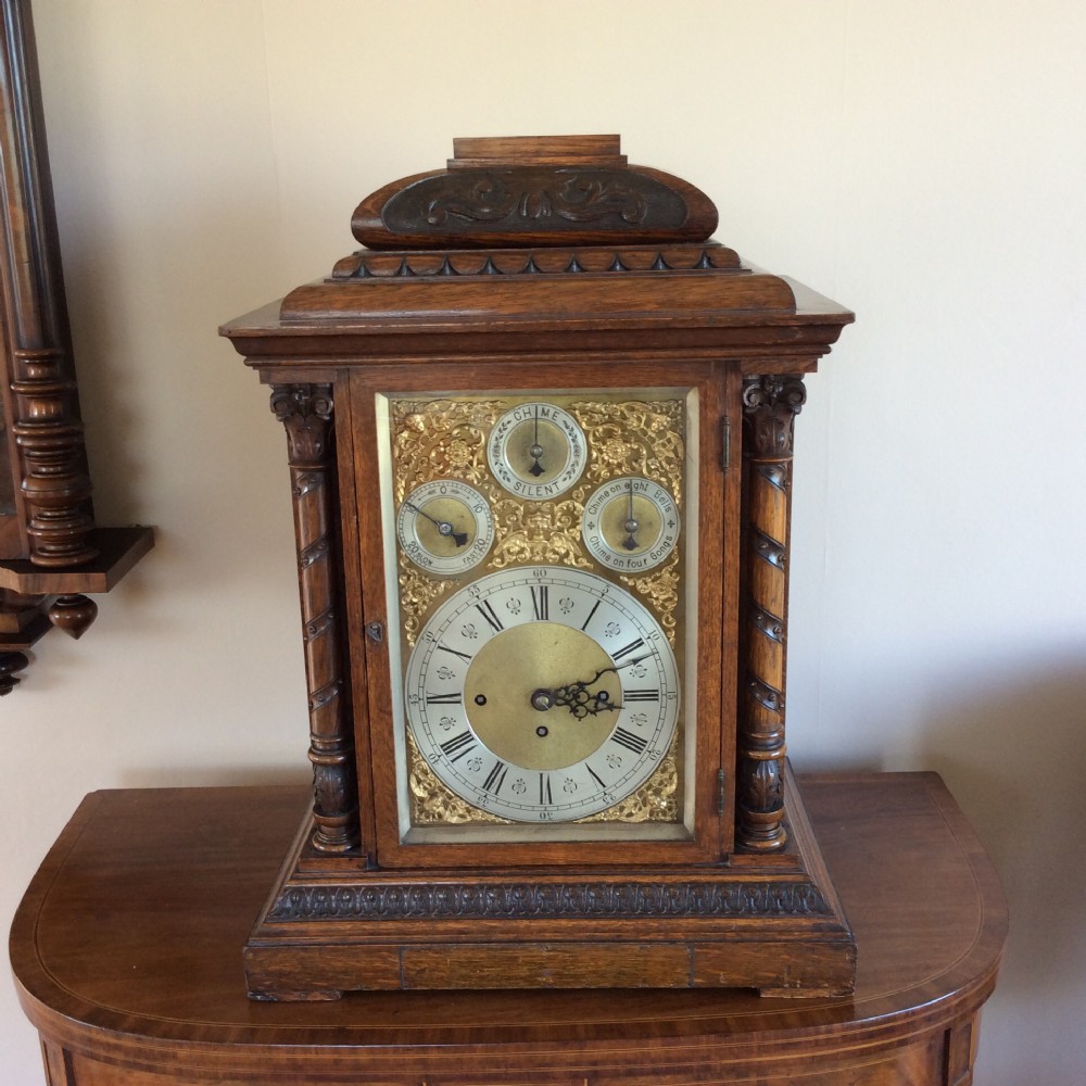 MUSICAL 8 BELL / 5 GONG  Winterhalder & Hofmeier Fusee Clock