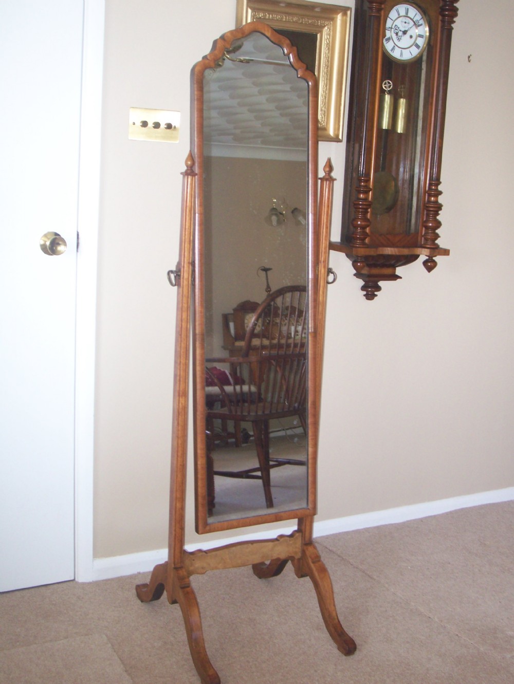 SLIM WALNUT CHEVAL MIRROR