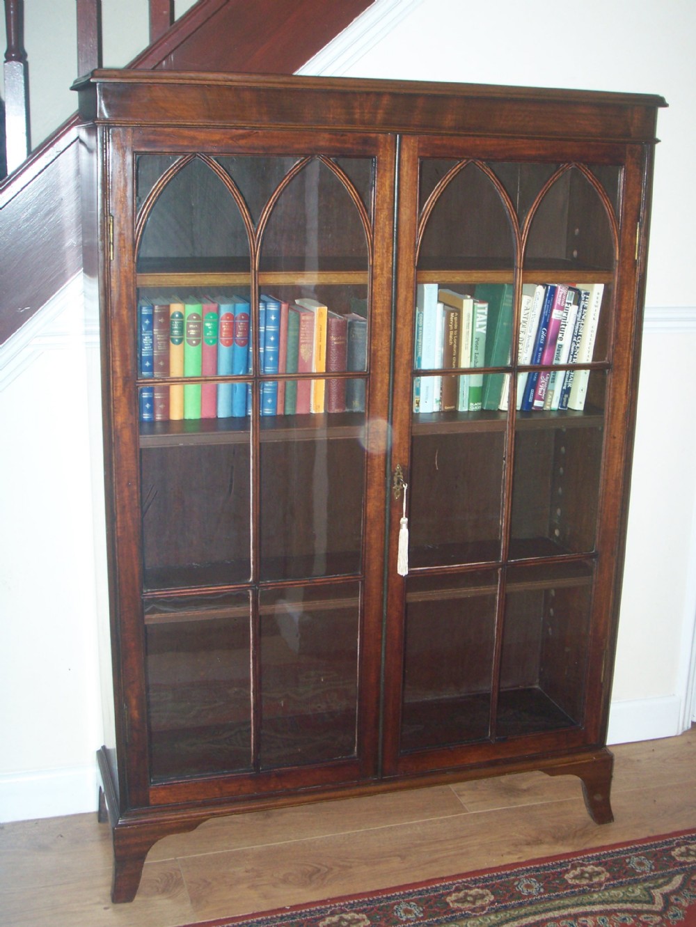 C19TH MAHOGANY GLAZED BOOKCASE