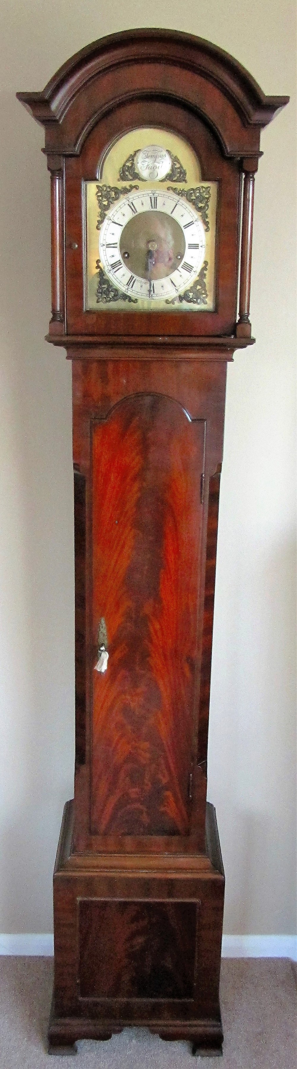 QUALITY MUSICAL MAHOGANY MINIATURE / GRANDMOTHER CLOCK - Delivery & Set Up Service Available