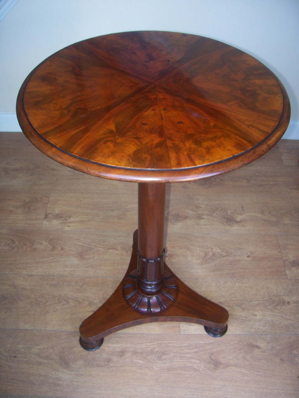 William IV mahogany wine lamp or occasional pedestal table