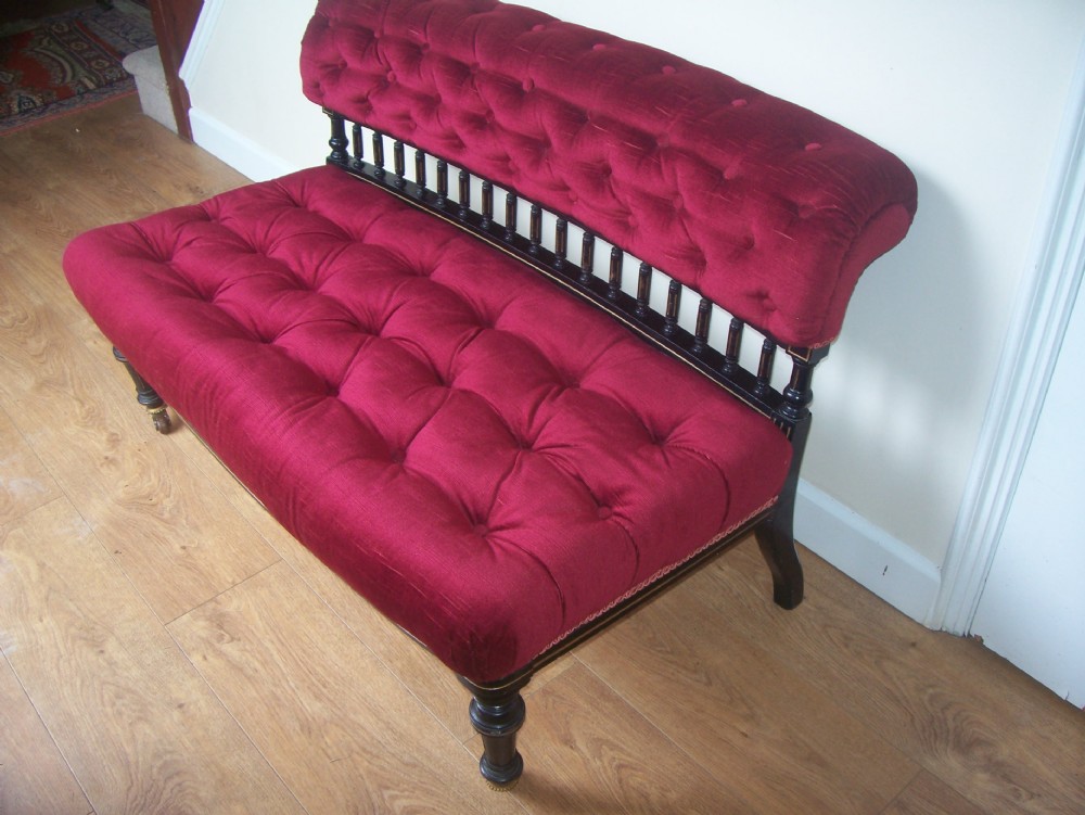 Comfy Victorian sofa couch settee or window seat
