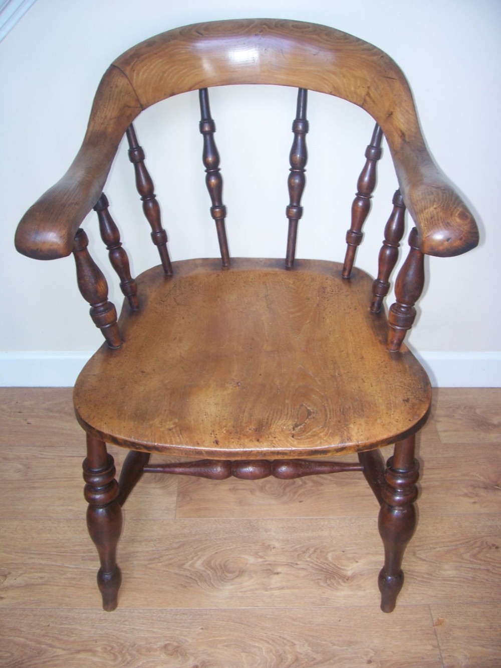c19th Captains desk elbow chair smokers bow armchair