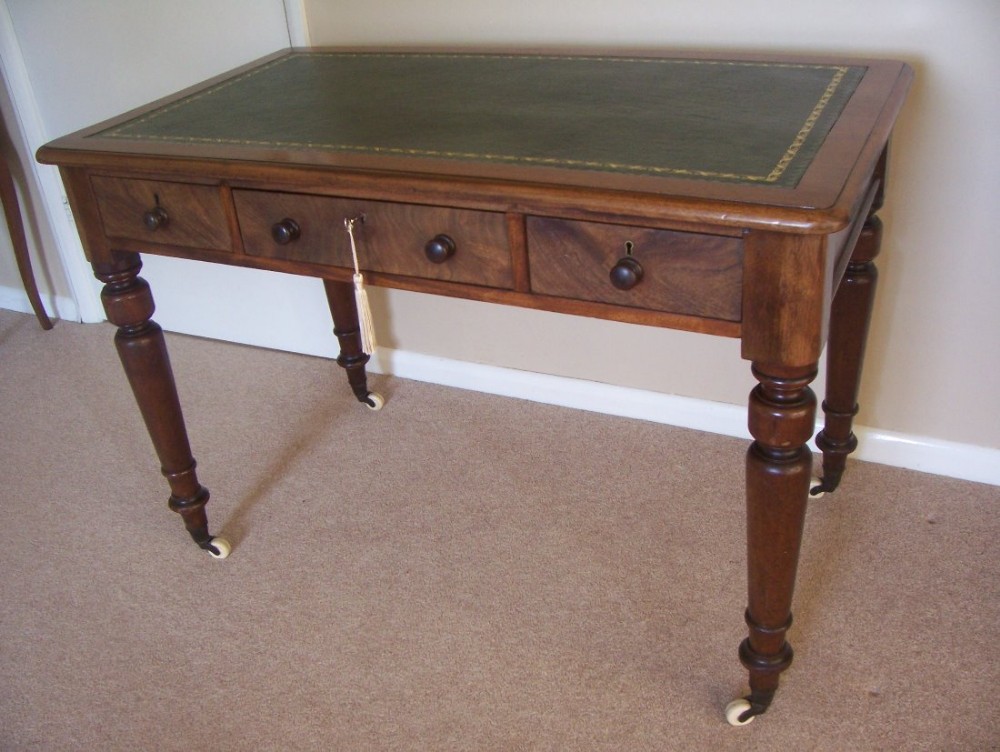 Victorian Mahogany Library Writing Table