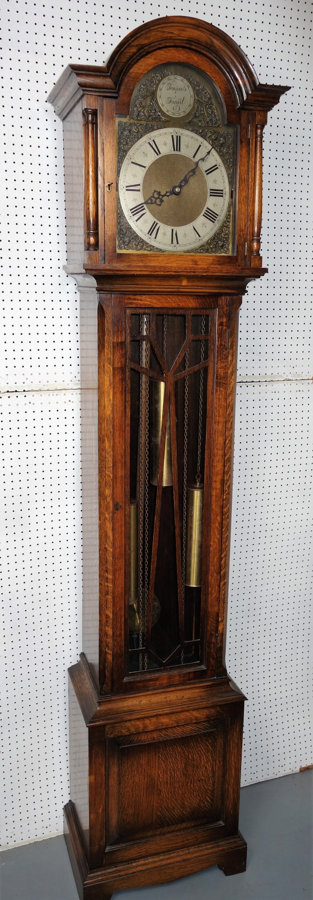 Westminster Chiming Glass Fronted Triple Weight Grandmother/Grandfather Longcase Clock - Circa 1920 - Delivery & Set Up Available