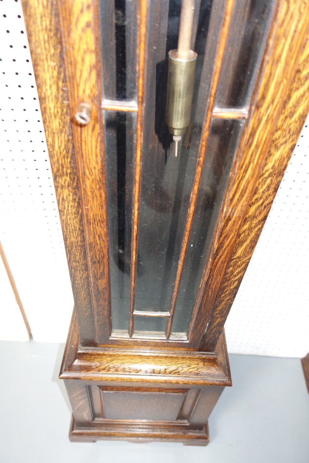 Glass Fronted Small Grandmother or Grandfather Longcase Clock - Circa 1920 - Mellow Westminster Chimes View IV