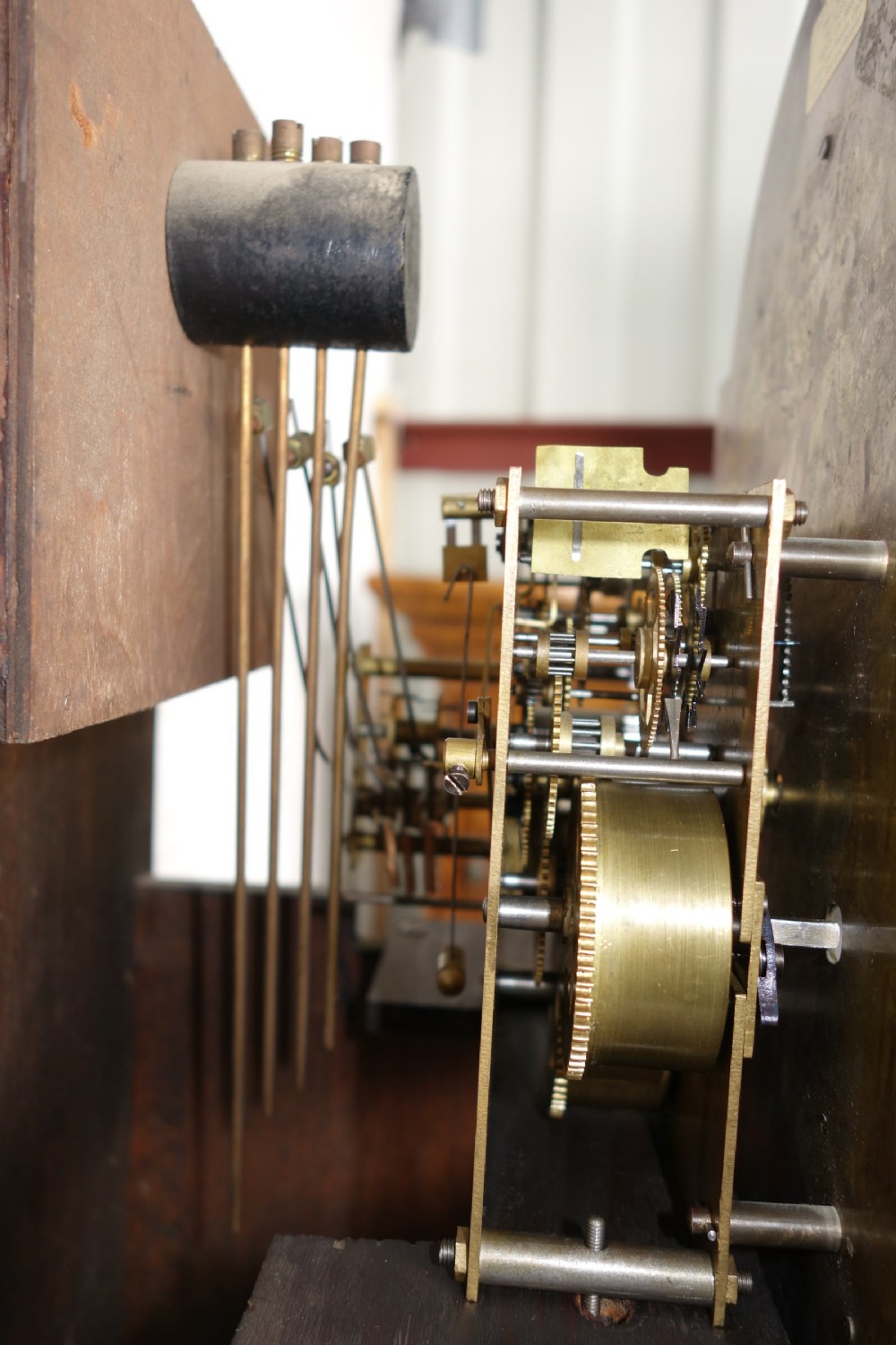 Glass Fronted Small Grandmother or Grandfather Longcase Clock - Circa 1920 - Mellow Westminster Chimes View VII