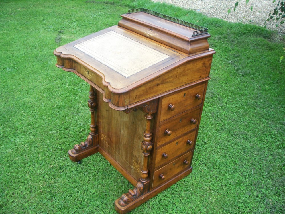 Victorian Walnut Davenport Desk