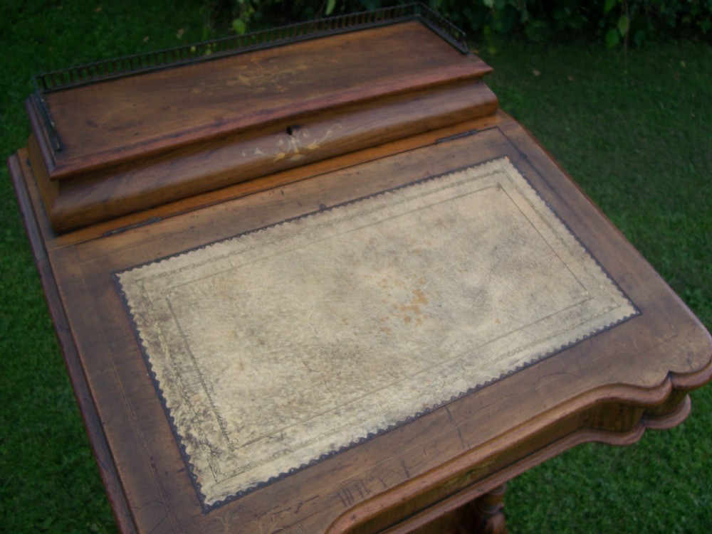 Victorian Walnut Davenport Desk View X