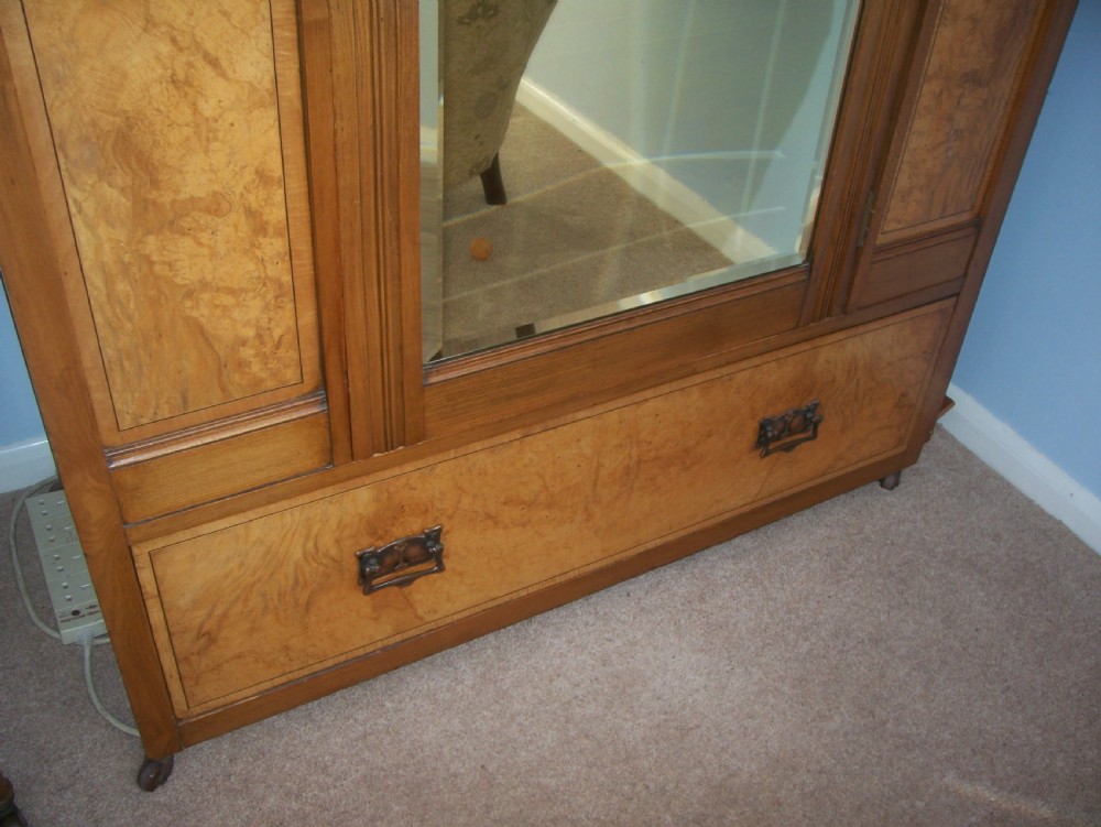 Single light birch wardrobe from Maple & Co View III