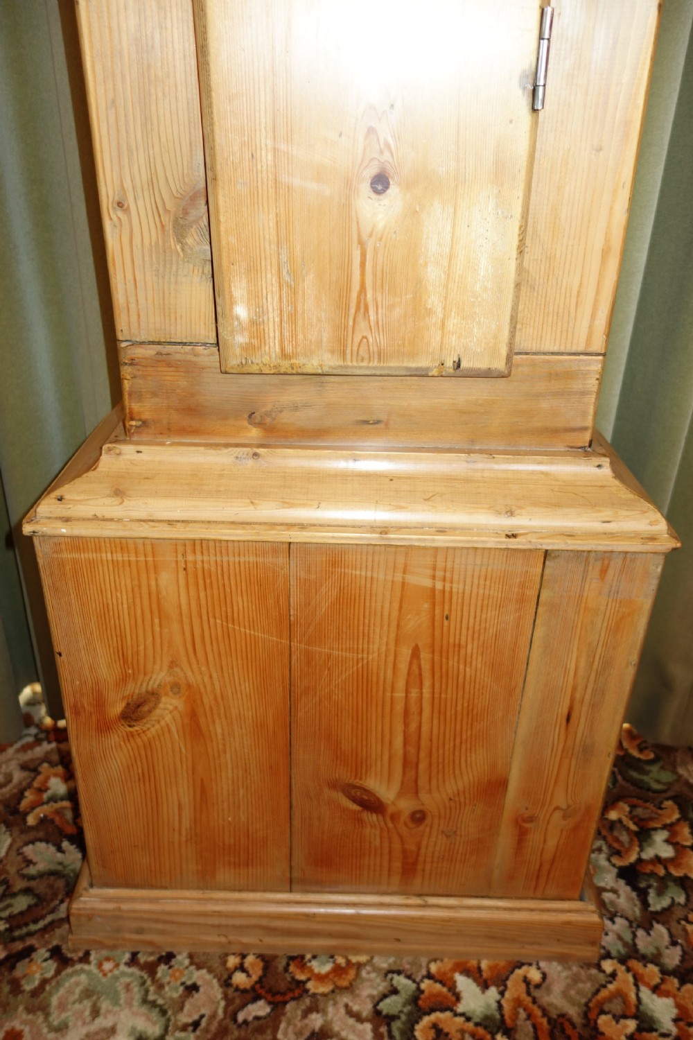 Mid 19th Century Light Country Pine Grandfather Longcase Clock by Augustus Allen of Thrapston, Northamptonshire - UK Delivery & Set UP Available. View III