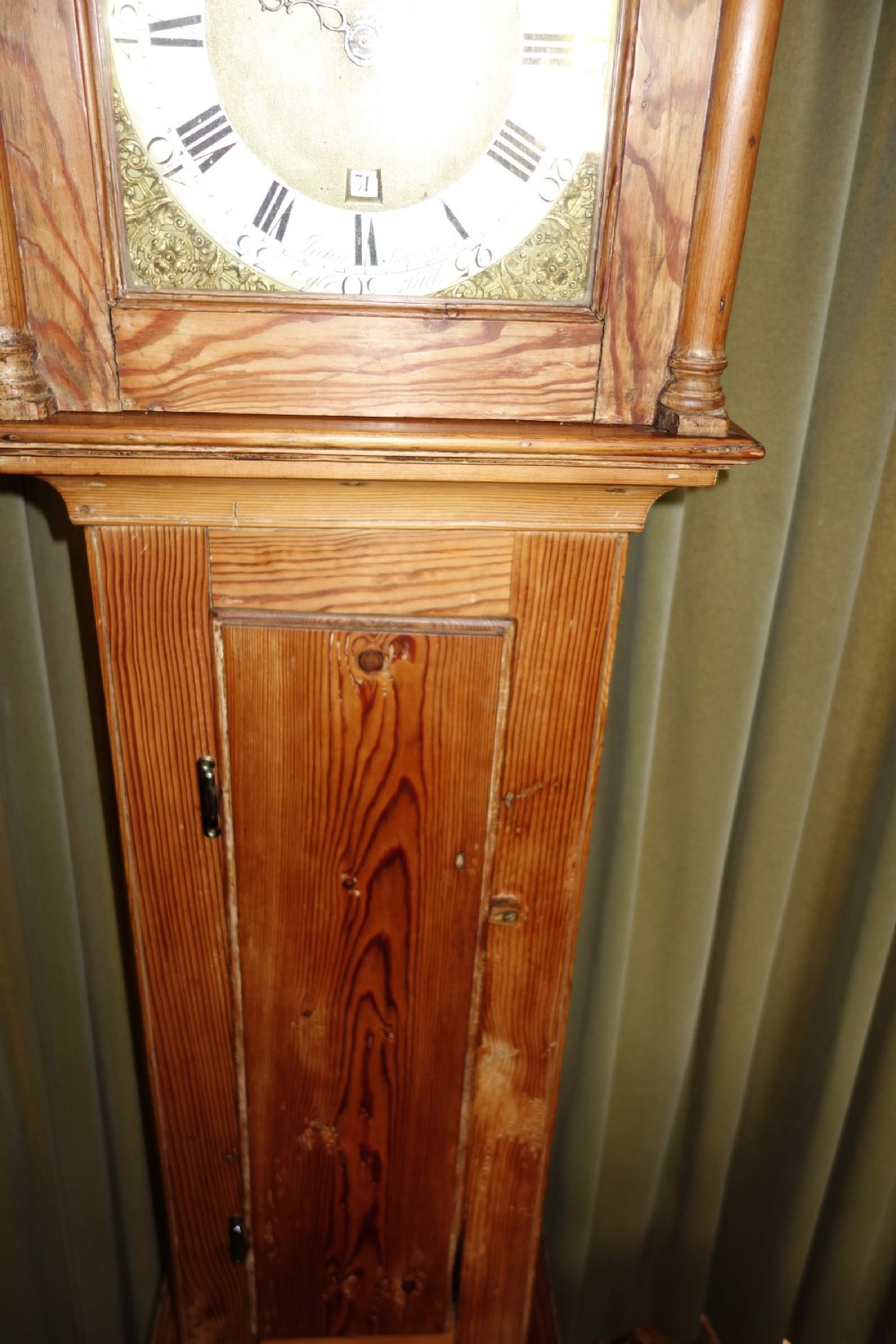 Cottage Pine Late 18th Century Georgian (George III) Grandmother or Grandfather Longcase Clock by John Reynolds - UK Delivery & Set Up Available  View IX