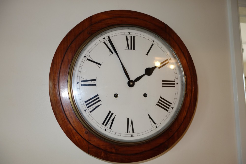 8 Day Walnut Cased American Striking Wall Clock Circa 1900