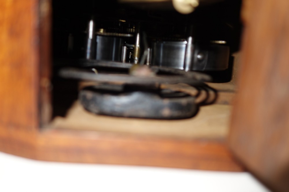 8 Day Walnut Cased American Striking Wall Clock Circa 1900 View III
