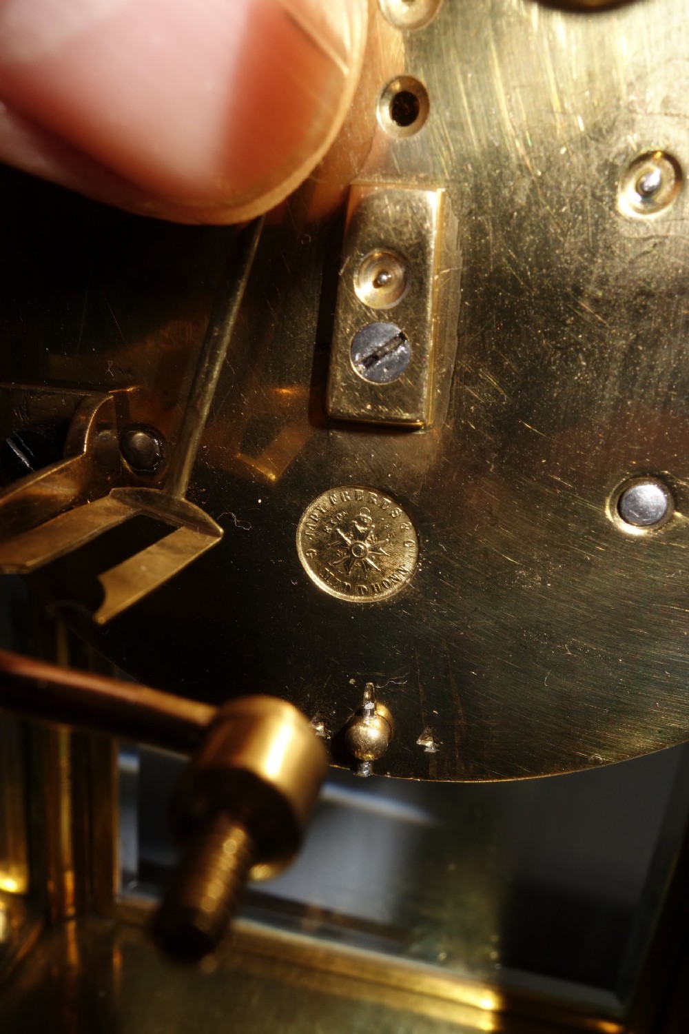19th C. French Four (4) Glass Bell Striking Mantel Clock with Mercury Filled Pendulum  - Medal D'Honour View IV