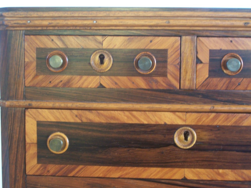 c19th French inlaid jewellery cabinet miniature chest View VII