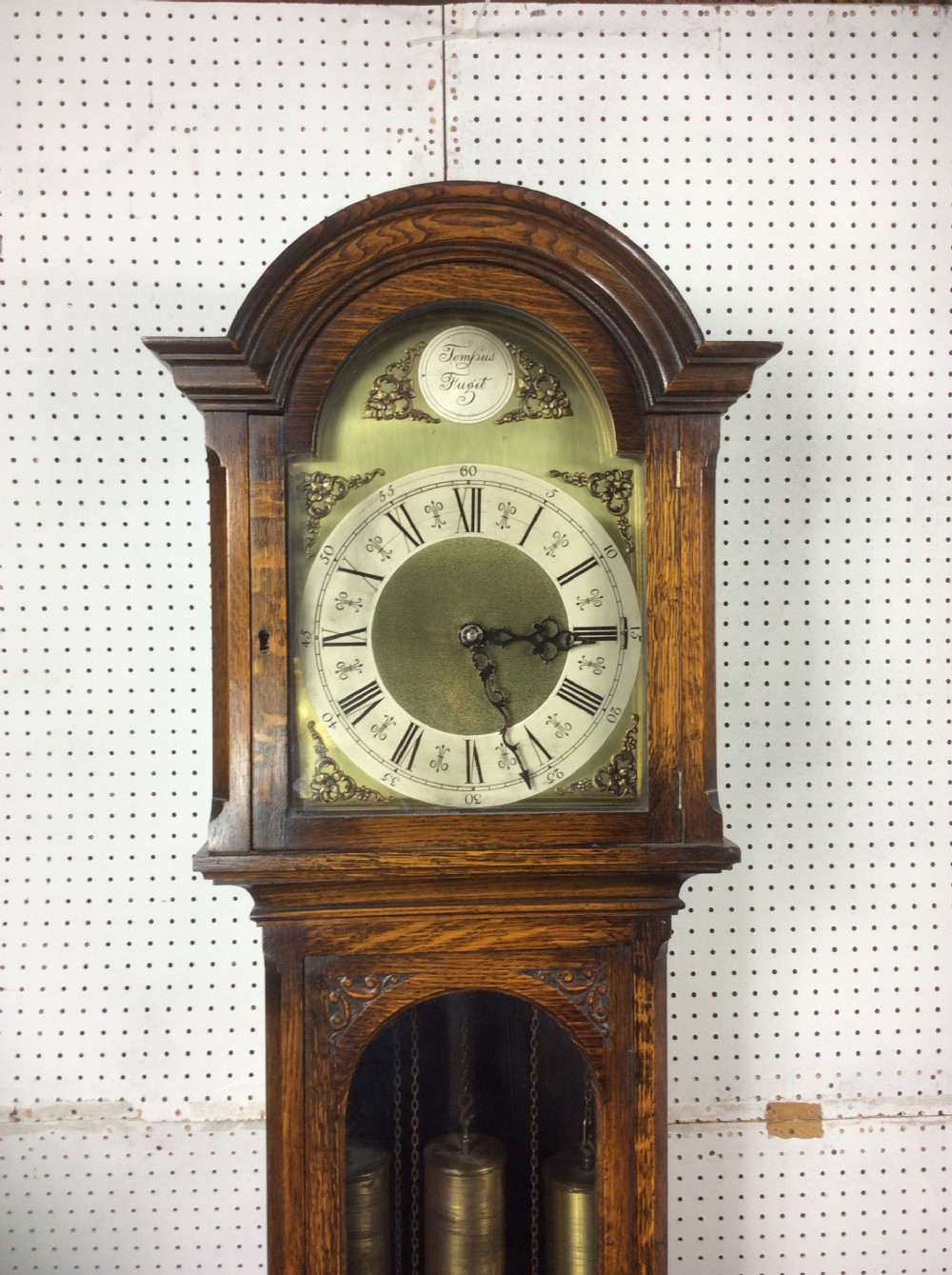 Good Quality Triple Weight Westminster Chiming Musical Grandmother/Grandfather Longcase Clock - 1920 - Georgian Style - Glass Door View II