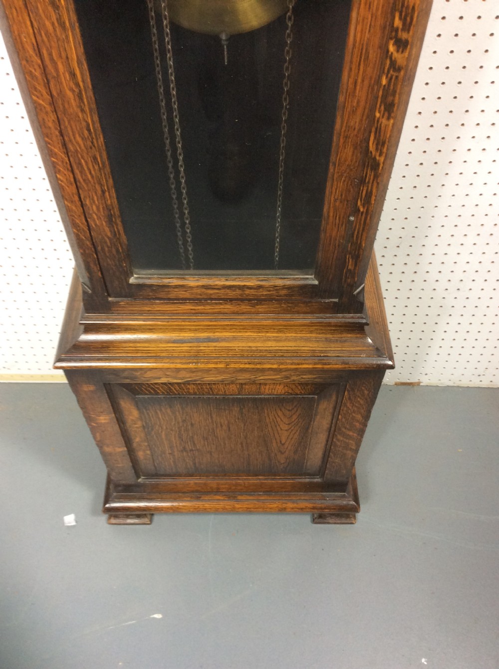 Good Quality Triple Weight Westminster Chiming Musical Grandmother/Grandfather Longcase Clock - 1920 - Georgian Style - Glass Door View IV