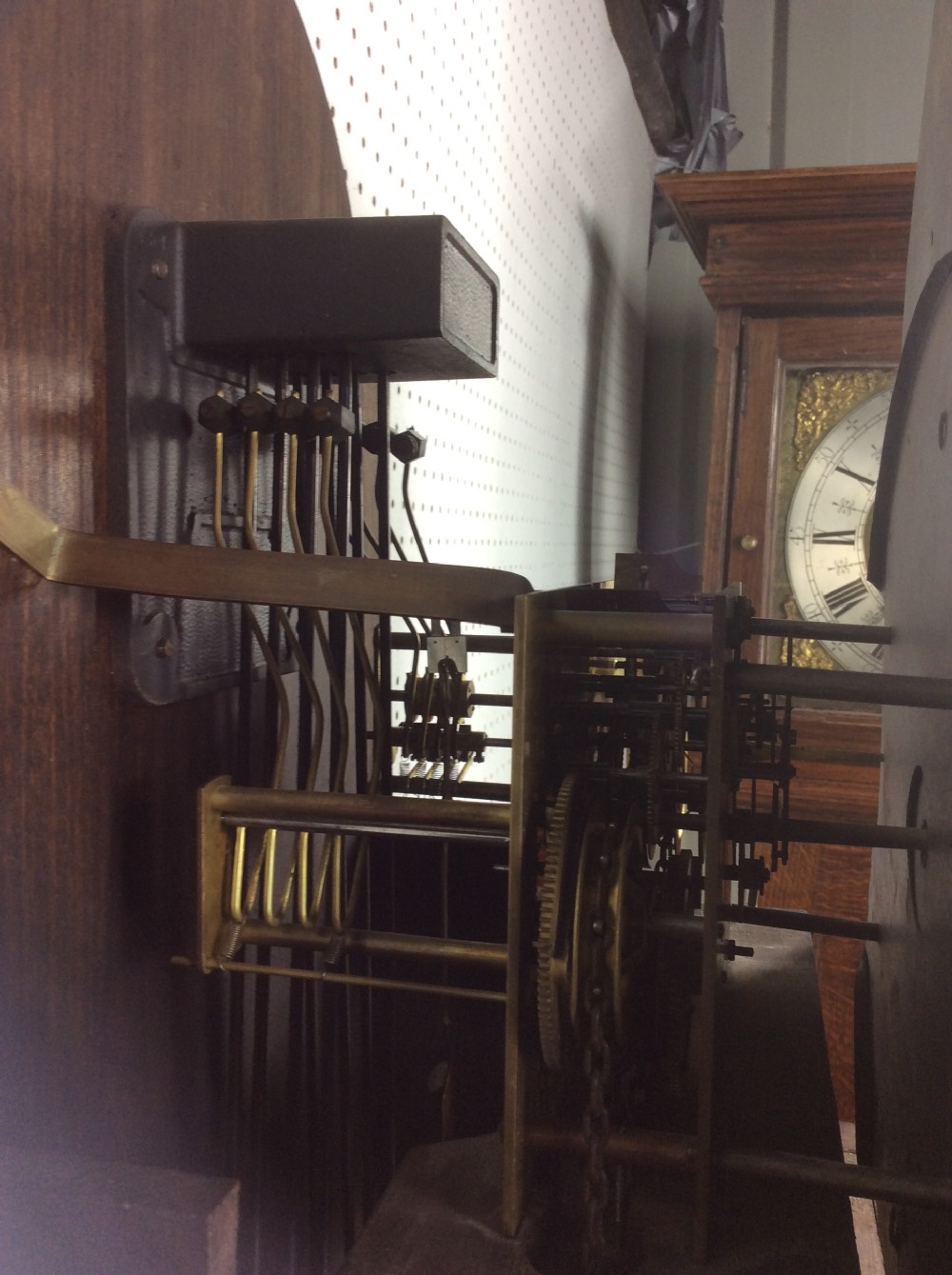 Good Quality Triple Weight Westminster Chiming Musical Grandmother/Grandfather Longcase Clock - 1920 - Georgian Style - Glass Door View VI