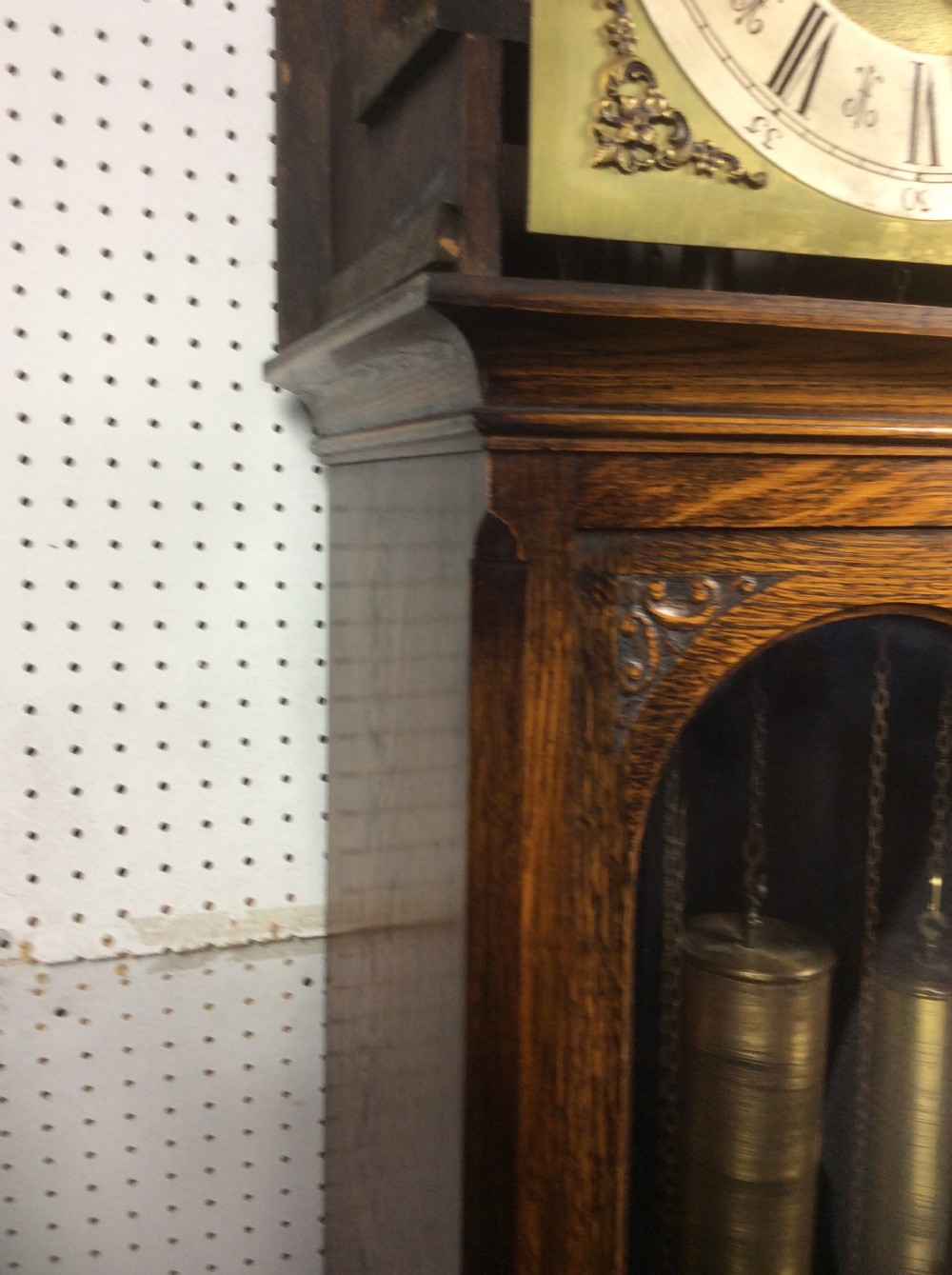 Good Quality Triple Weight Westminster Chiming Musical Grandmother/Grandfather Longcase Clock - 1920 - Georgian Style - Glass Door View VIII