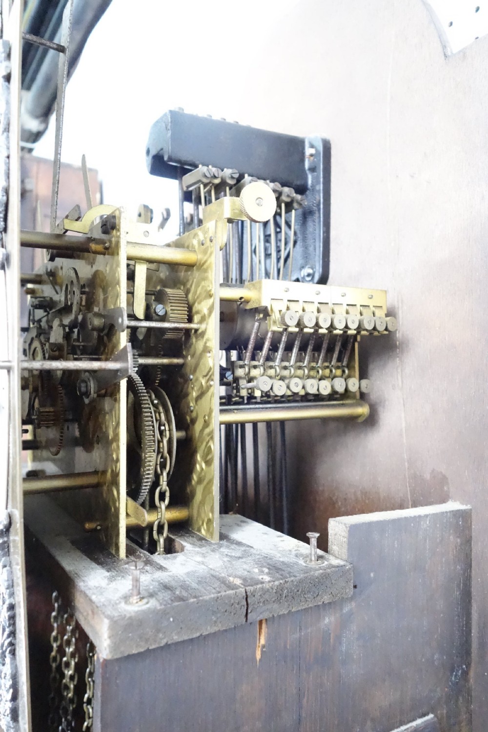 Good Quality Triple Chime Triple Weight Oak Cased Musical Grandmother/Grandfather Longcase Clock - Circa 1920 View VI