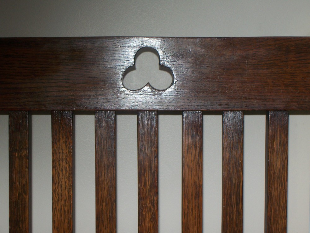 Oak hall seat / monks bench stick stand View IV