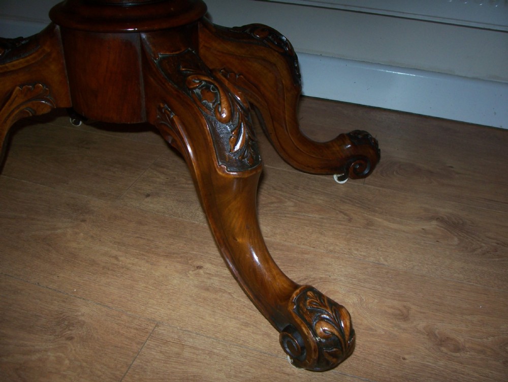 Victorian inlaid walnut card games table View IV