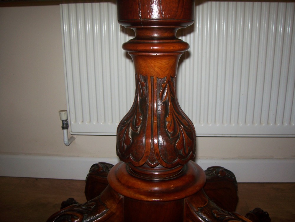 Victorian inlaid walnut card games table View VI