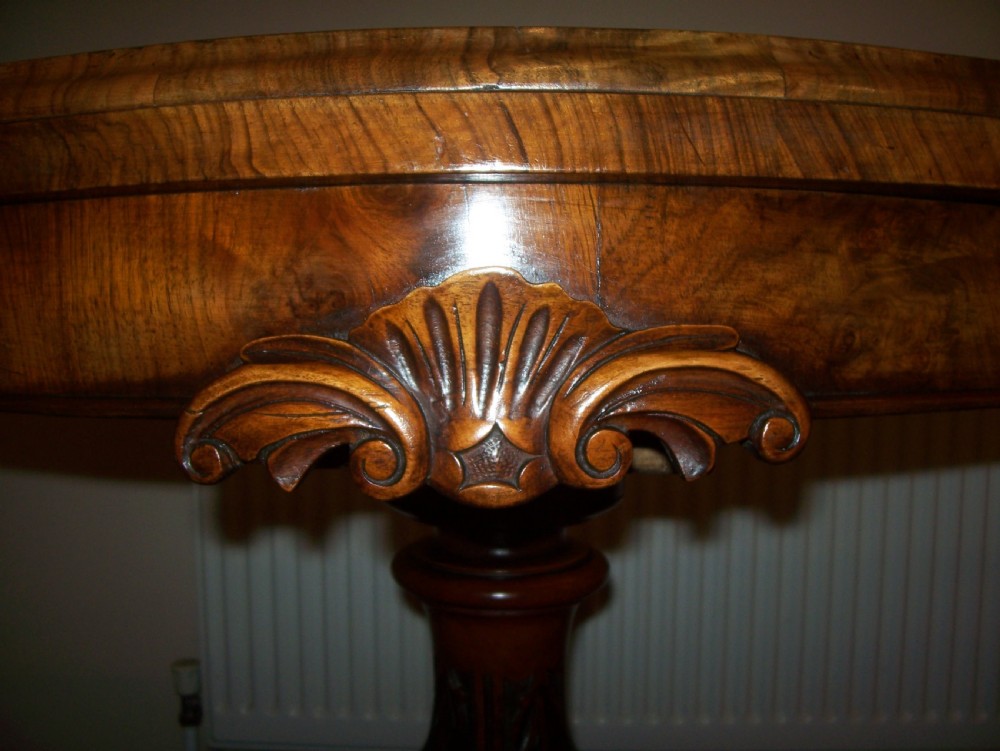 Victorian inlaid walnut card games table View VII