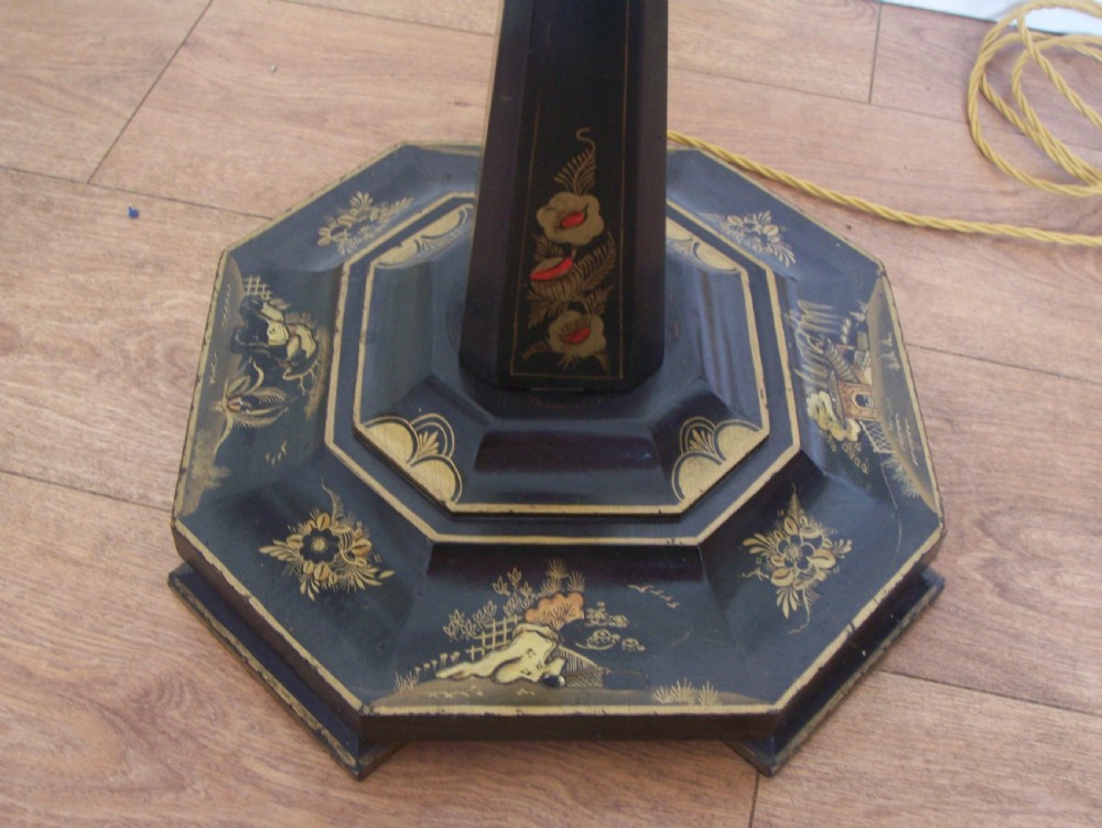Chinoiserie decorated standard lamp View II