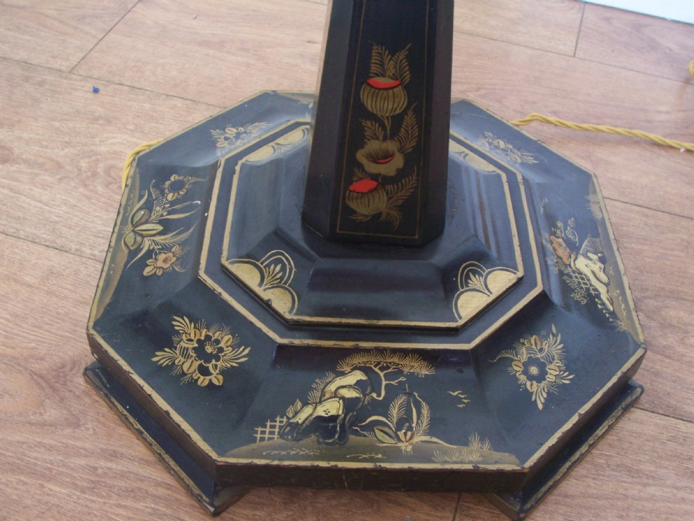 Chinoiserie decorated standard lamp View III