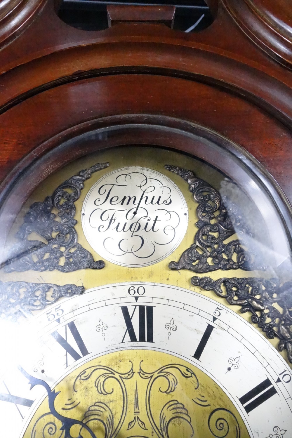 Good Quality Mahogany English Triple Weight Westminster Chiming Small Grandfather Longcase Clock - Circa 1920 View VII