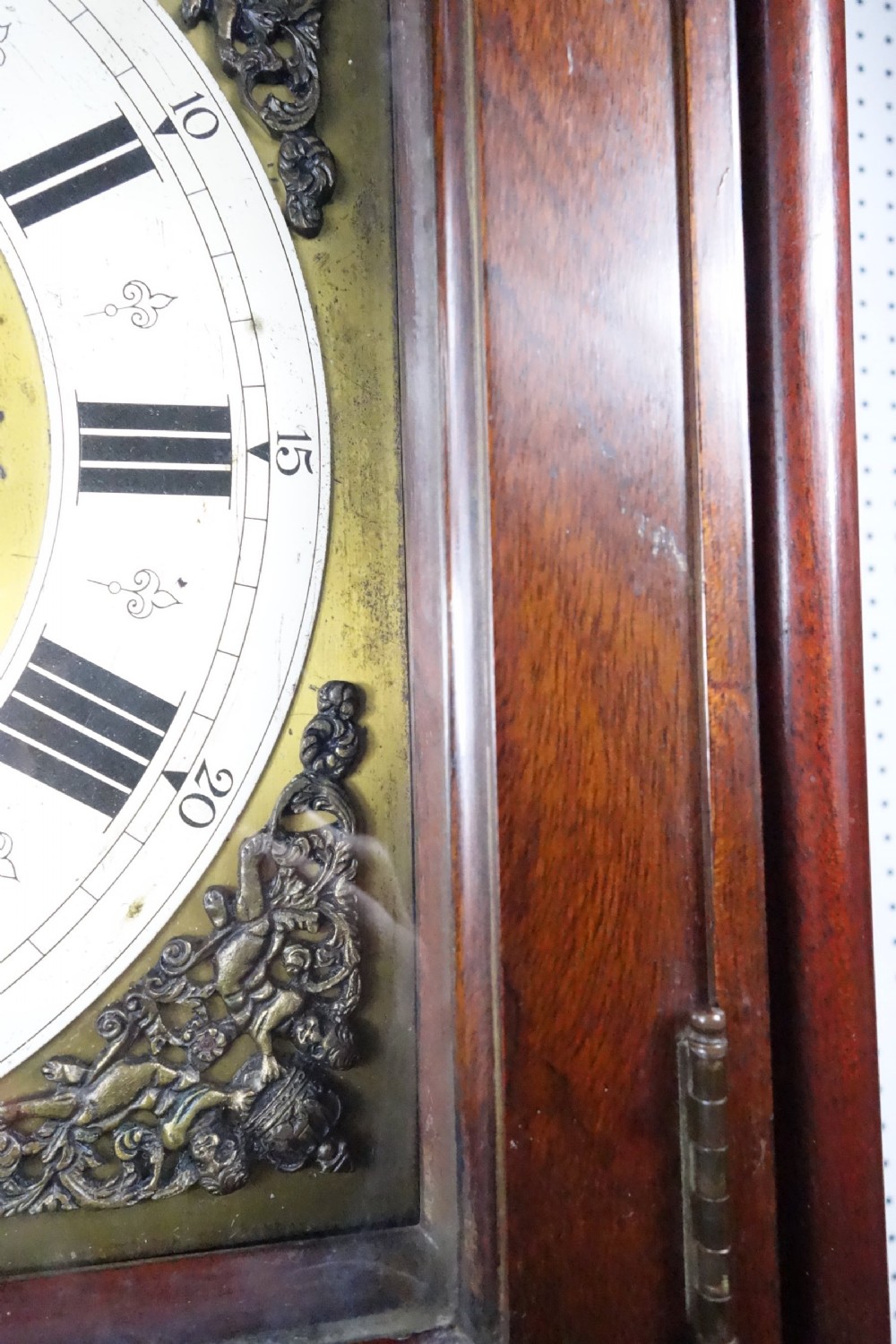 Good Quality Mahogany English Triple Weight Westminster Chiming Small Grandfather Longcase Clock - Circa 1920 View VIII