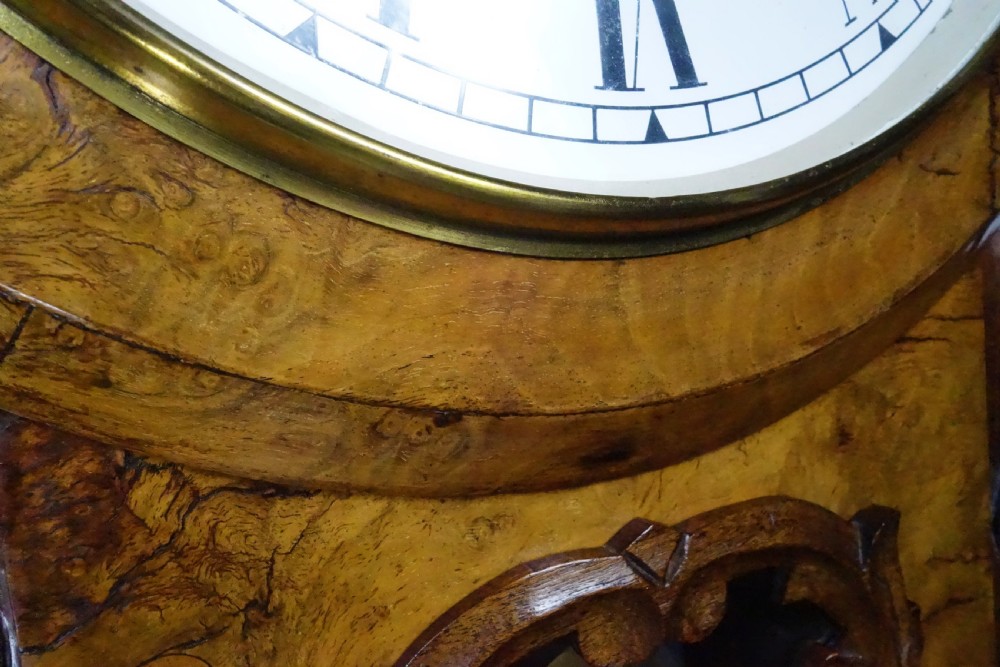 Attractive Figures Walnut 8 Day Striking Drop Dial Wall Clock View IV