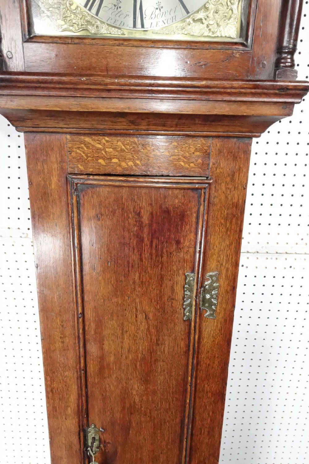 Circa 1740 Early-Mid 18th Century Early Georgian (George II) Birdcage Oak Grandfather Longcase Clock - Peter Bower of Redlench, Somerset. View II
