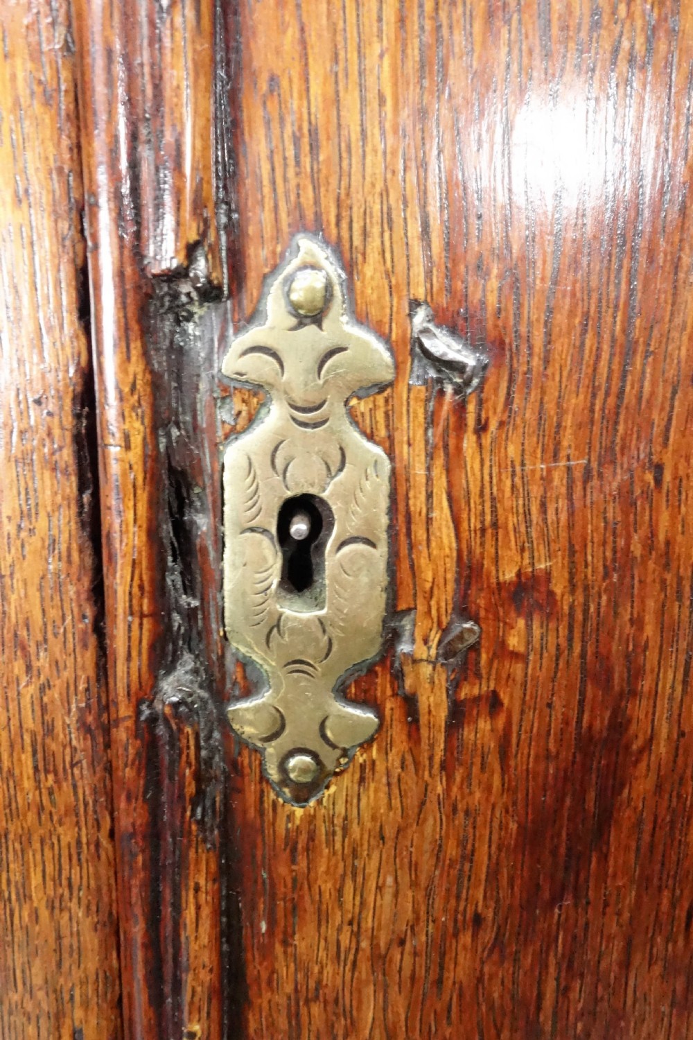 Circa 1740 Early-Mid 18th Century Early Georgian (George II) Birdcage Oak Grandfather Longcase Clock - Peter Bower of Redlench, Somerset. View III