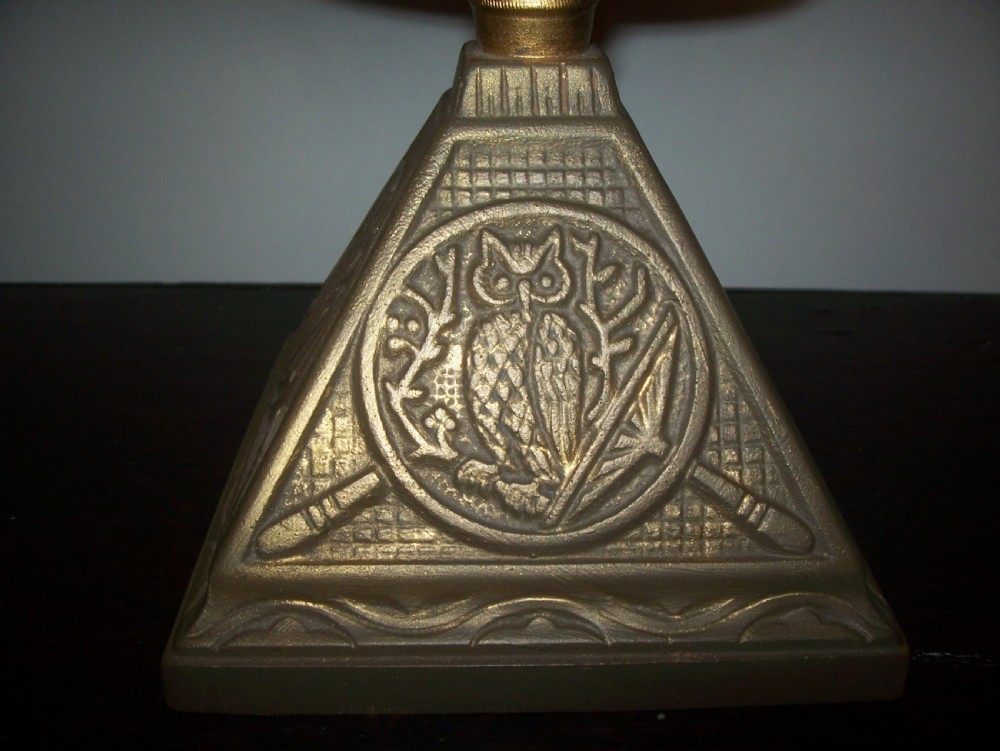 Victorian Owl Oil Lamp Wright & Butler View II