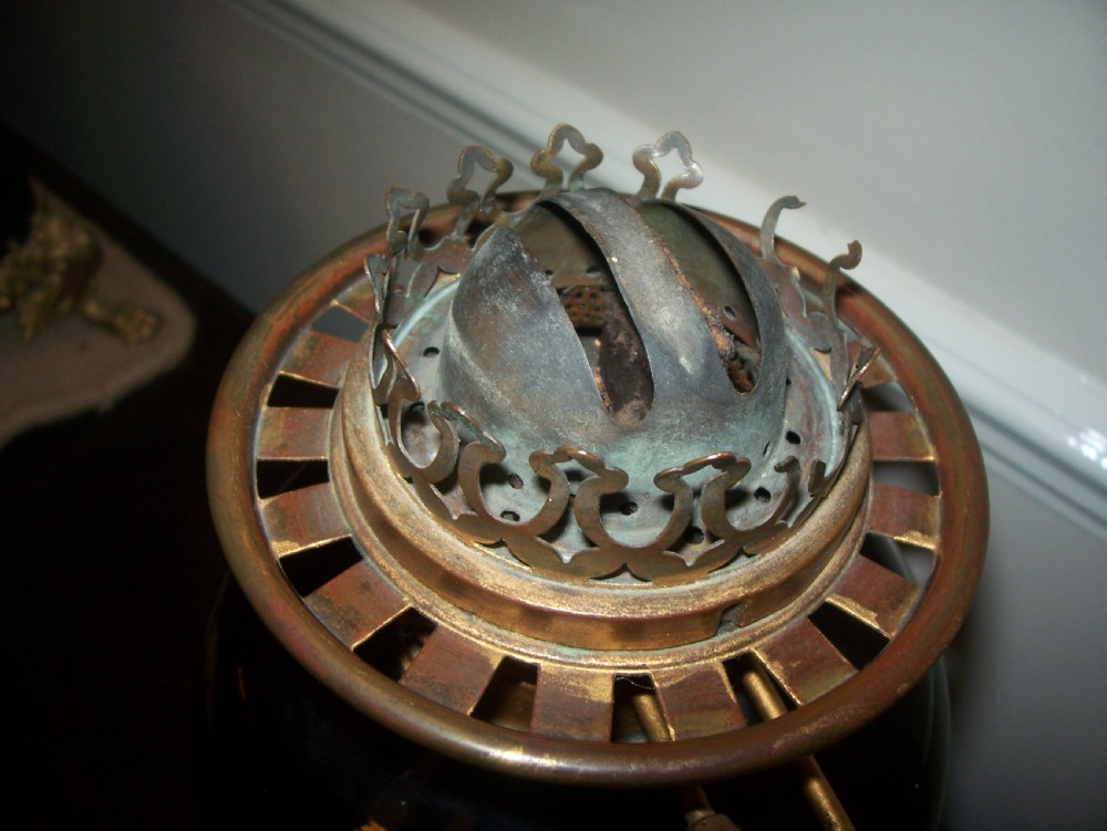 Victorian Owl Oil Lamp Wright & Butler View VIII