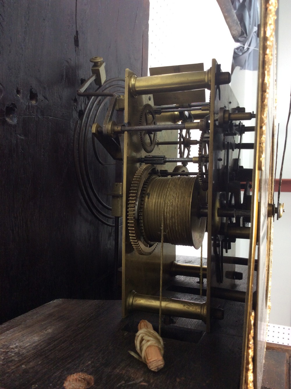 18th C. George III Lake District Carved Oak Grandfather Longcase Clock. I TARRY FOR NONE. View VIII