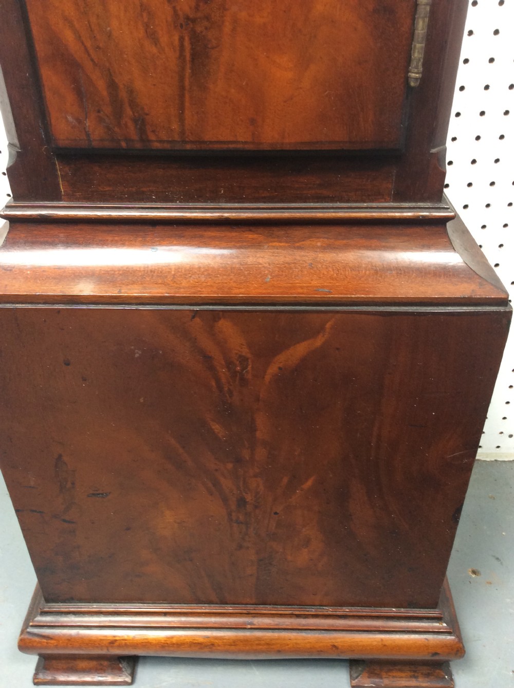 Quarter Chiming Figured Mahogany Edwardian Petite Grandfather or Grandmother Musical Longcase Clock View V
