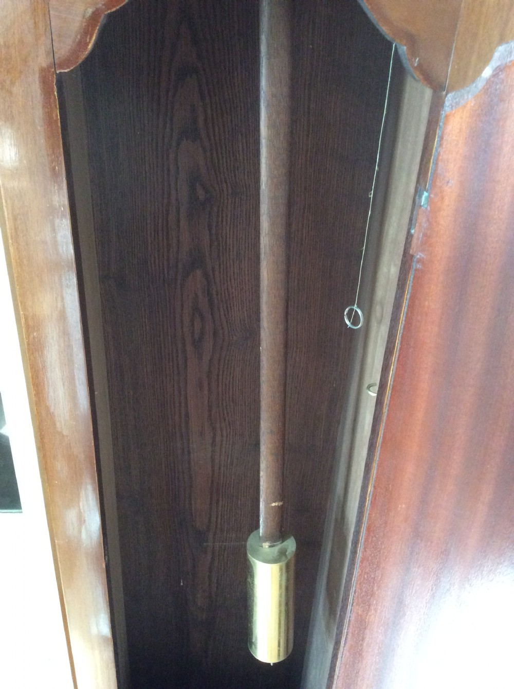 79in High Mahogany & Inlaid Grandfather or Grandmother Longcase Clock - Quarter Chimes View VIII